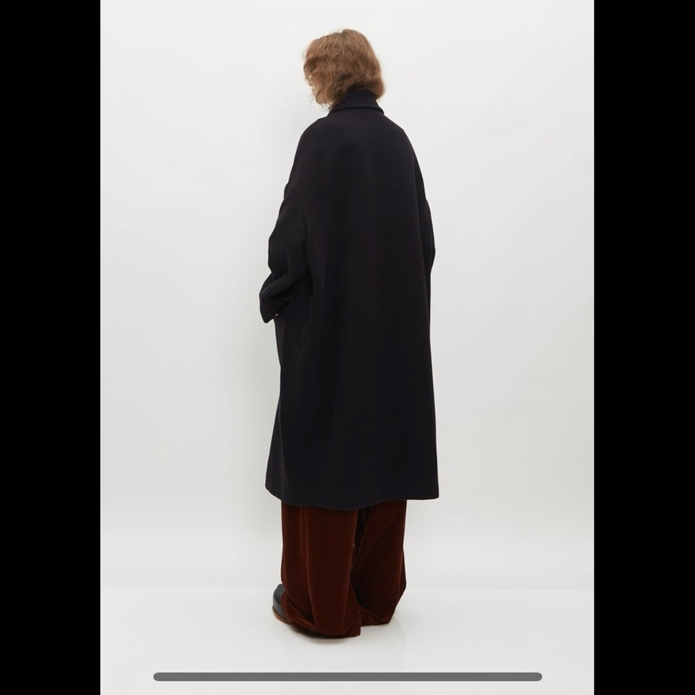 Dries Van Noten Classic Navy Wool Coat - Reversible w Quilted Lining - Picture 6 of 13
